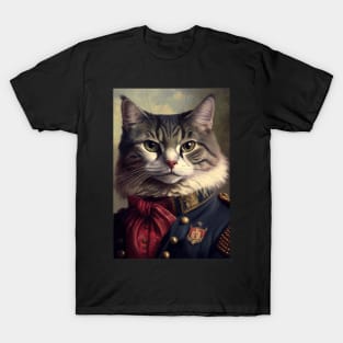 A Distinguished cat portrait wearing a royal suit T-Shirt